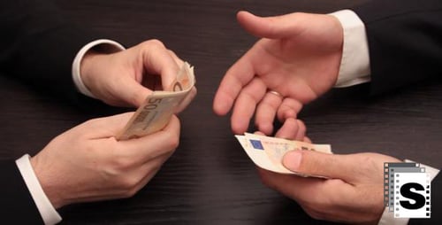 Business Exchange of Euro Currency