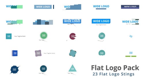 Modern Flat Design Logo Intro Pack