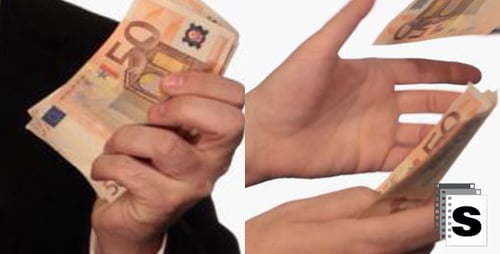 Empresário jogando euros