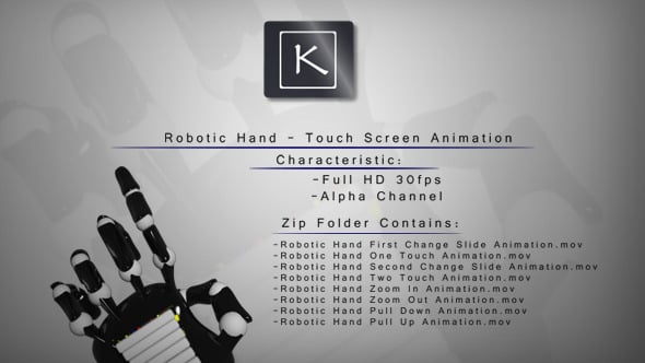 Robotic Hand - Touch Screen Animation, Elements Motion Graphics ft ...