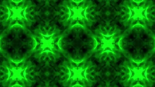 Abstract Green Plasma Flowing Symmetrical Pattern Loop