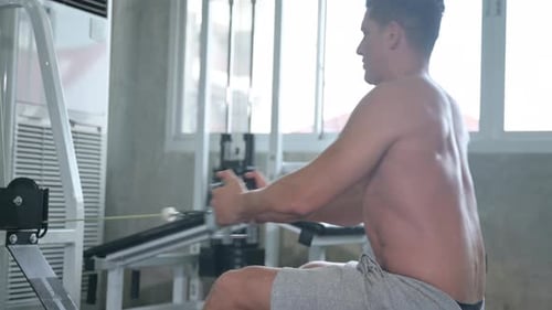 sports person lifestyle, athlete man exercise in gym fitness for strength training and bodybuilding