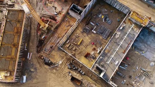 Aerial View of Construction Site