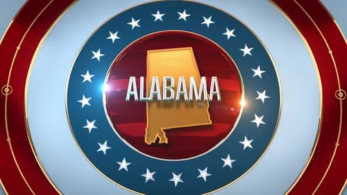 Elegant USA State Reveal Title Animation