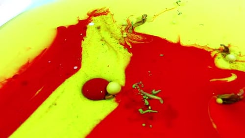 Abstract Colorful Liquid Art with Spheres