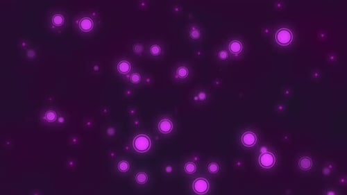 Animated Neon Purple Circles and Stars Background Loop