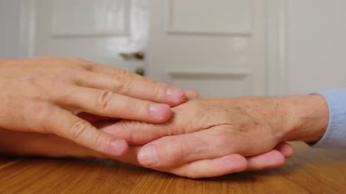 Hands Touching in a Heartwarming Close Up Shot