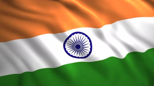 Seamless Waving Indian National Flag Loop Animation