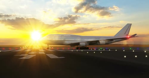 Passagierflugzeug bereitet sich auf den Start vor