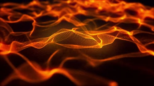 Gold Orange Particle Loop Background