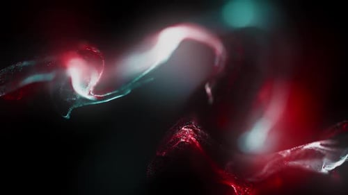 Glowing Abstract Fluid Particle Trails Background