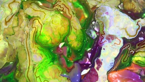 Colorful Paints Swirling in Mesmerizing Abstract Motion