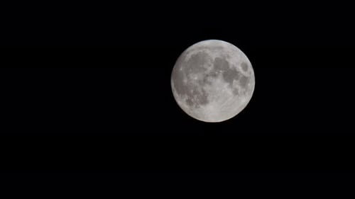 Close Up of the Moon in the Night Sky