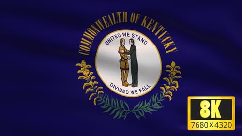 Waving Commonwealth of Kentucky State Flag Animation