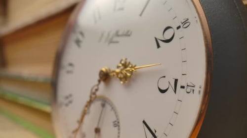 Antique Watch Time Passing Macro Shot