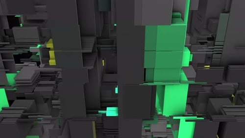 Futuristic Abstract Blocks Digital Tech Background