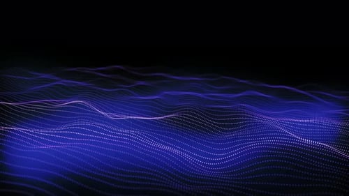 Blaue Farblinien-Animation. Abstrakte blaue Wellenlinie.