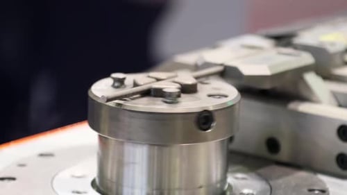 Complex Metal Bending Machine in Operation