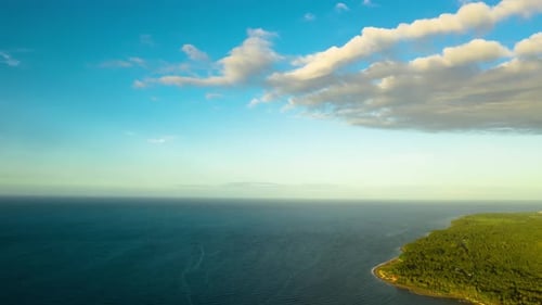 Timelapse of Tropical Landscape with Sea and Clouds