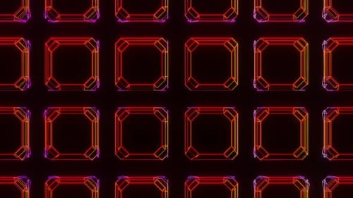 3d render squares seamless background, looped animation