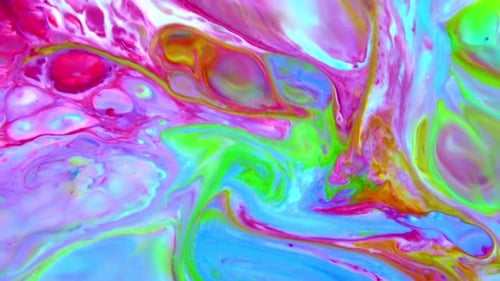 Abstract Fluid Motion with Vibrant Swirling Colors