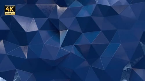 Blue Abstract Geometric Background with Reflective Polygons