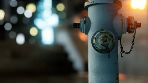 Fire Hydrant in Small Town