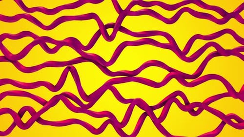 Random Wavy Line Wiggle Rope Gelb/Rot/Magenta Cloner Funk 80's