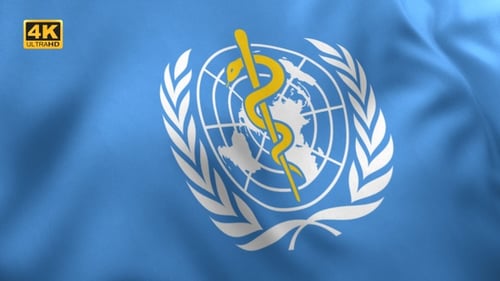 World Health Organization Flag Waving Motion Graphic