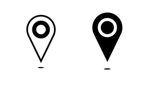 Animated Flat Design Location Pin Icons Loop