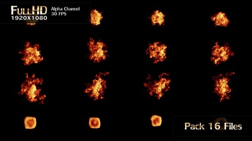 Realistic Fire and Smoke Burst Transitions Pack