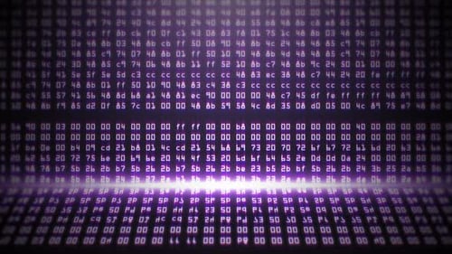 Code hexadécimal de programmation violet