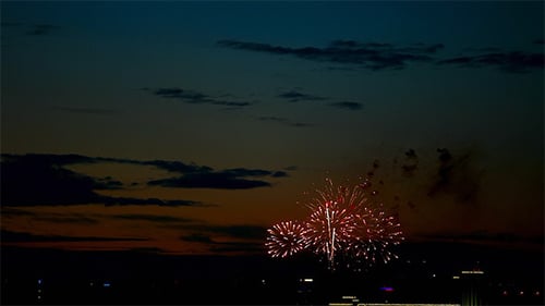 Feuerwerk am Abend