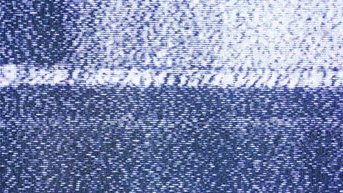 Abstract White and Blue Glitch Static