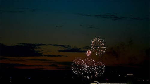 Feuerwerk am Abend