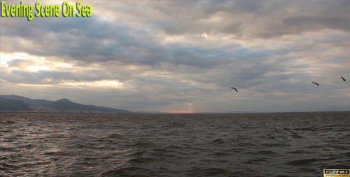 Escena de la tarde en el mar