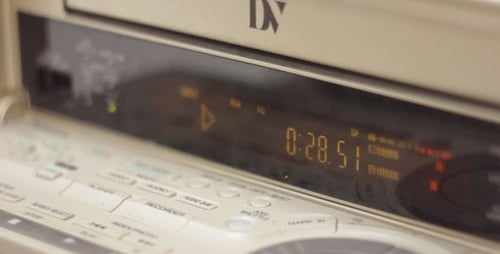 Vintage DV Player Displaying Time Code
