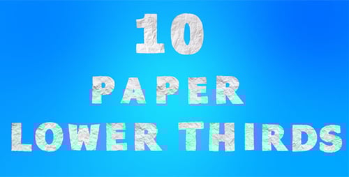 Crumpled Paper Lower Third Reveal Animation