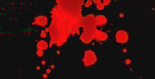 Red Blood Splatter Effect on Black Background