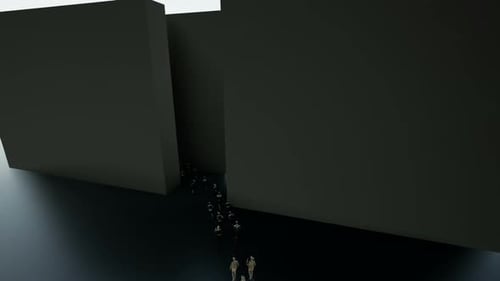 Animated 3D Maze Exploration with Human Figures