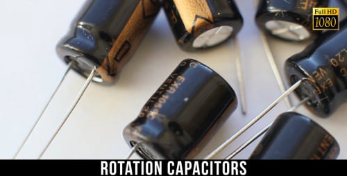 Close Up Of Capacitors Electronic Components