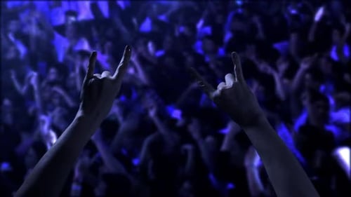 Female Hands Showing Heavy Metal Rock Sign.