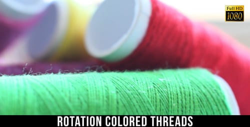 Close Up of Colorful Spools of Thread