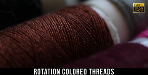 Extreme Close Up of Spools of Thread