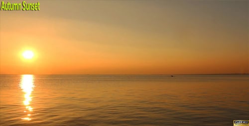 Golden Sunset Over the Tranquil Ocean