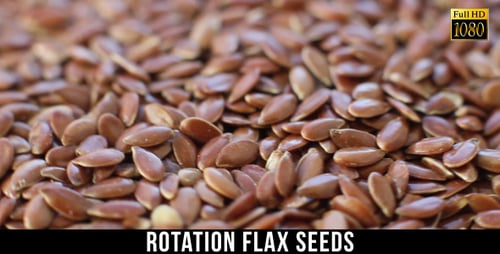 Close Up View of Brown Flax Seeds