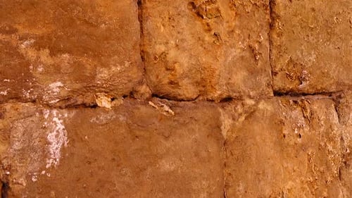 Textured Stone Wall Showing Weathered Detail