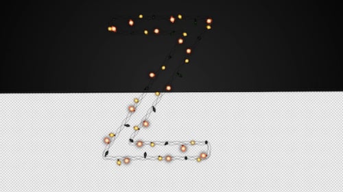Christmas String Lights Animated Alphabet Numbers and Symbols