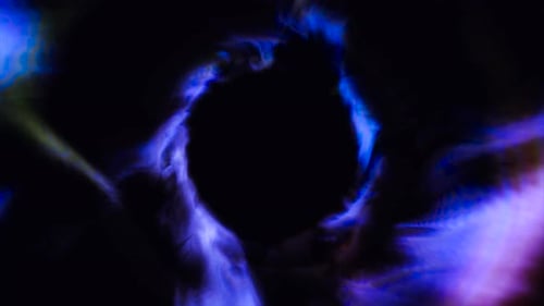 Abstract Blue Light Vortex Tunnel Background