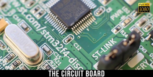 Detailed Circuit Board with Electronic Components